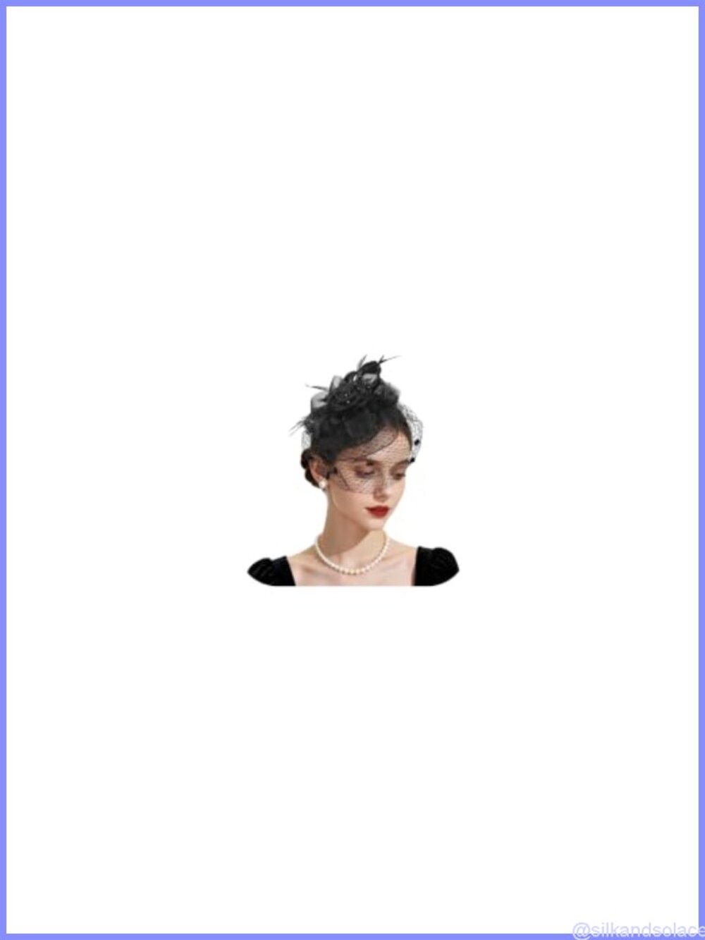 Women's Fascinator Headband with Veil Feather Tea Party Hat